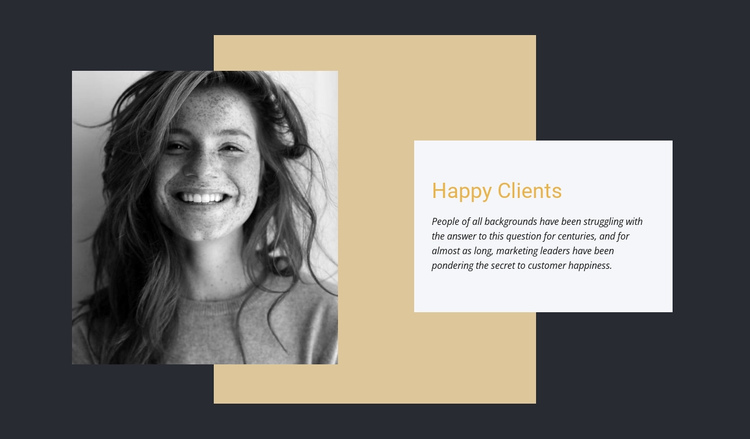 Our happy clients One Page Template