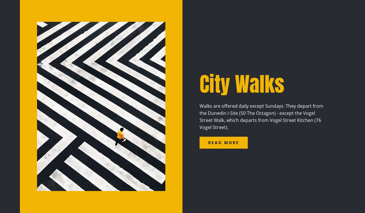 Travel city walks One Page Template