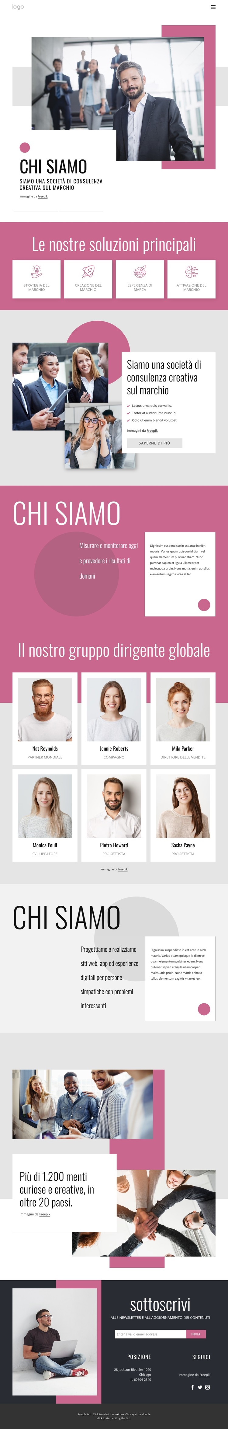 Il nostro team è composto da progettisti spaziali Modello CSS