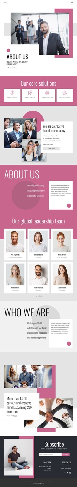 Logo design and branding strategy - WordPress Theme by Nicepage