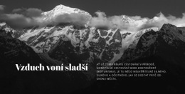 Návrh Stránky HTML Pro Cestujte Do Vysokých Hor