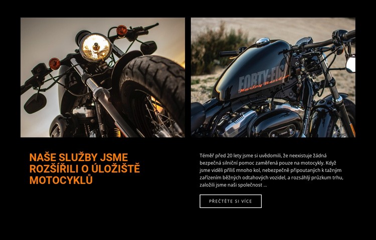 Opravy motocyklů Šablona webové stránky