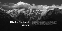 Reise Ins Hochgebirge - Einfaches Website-Design