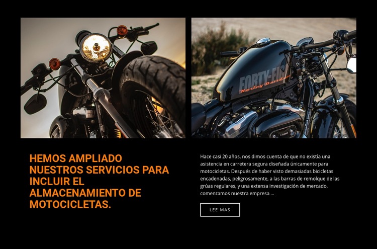 Servicios de reparación de motocicletas Creador de sitios web HTML