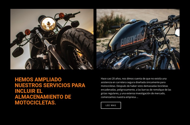 Servicios de reparación de motocicletas Maqueta de sitio web