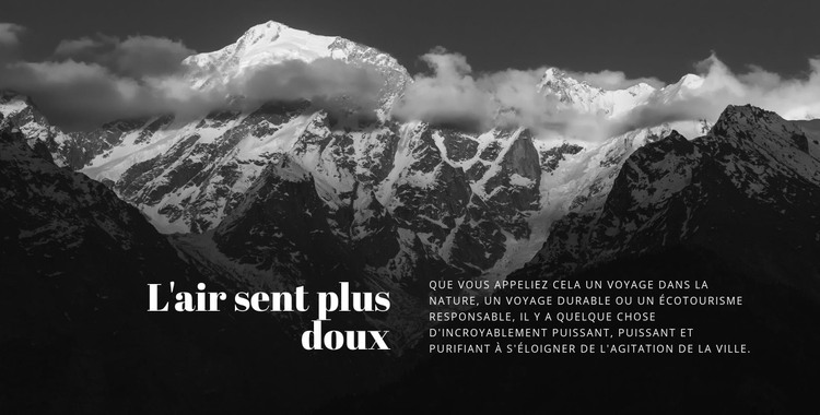 Voyage en haute montagne Modèle HTML