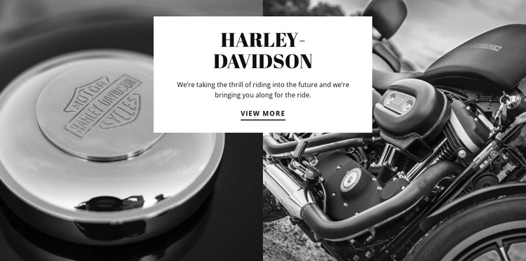 Harley Davidson-motoren HTML-sjabloon