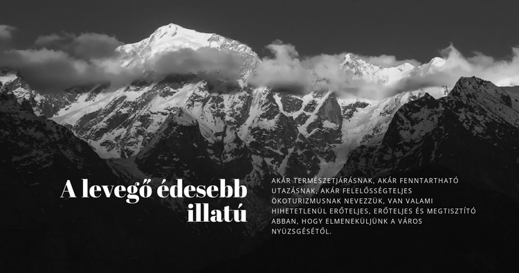 Utazás magas hegyekbe HTML Sablon