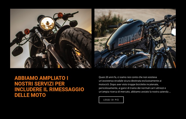 Servizi di riparazione di motociclette Costruttore di siti web HTML