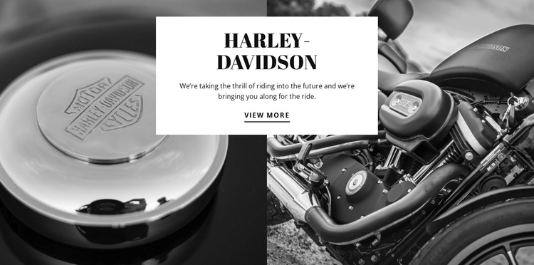 Harley Davidson motors One Page Template