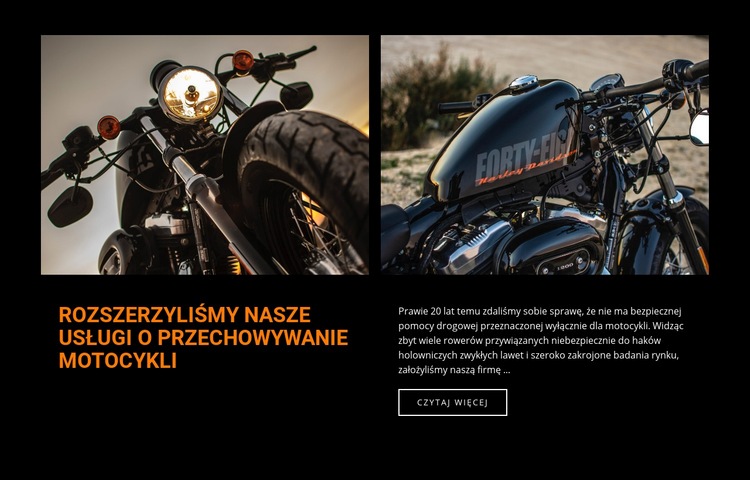 Usługi naprawy motocykli Makieta strony internetowej