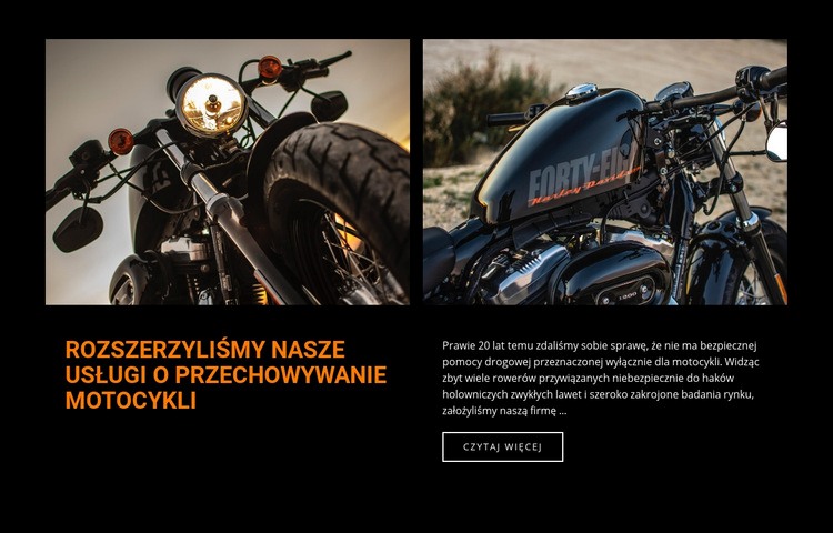 Usługi naprawy motocykli Projekt strony internetowej