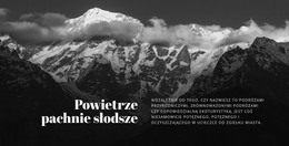 Projekt Strony HTML Dla Podróżuj W Wysokie Góry