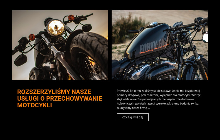 Usługi naprawy motocykli Szablon witryny sieci Web