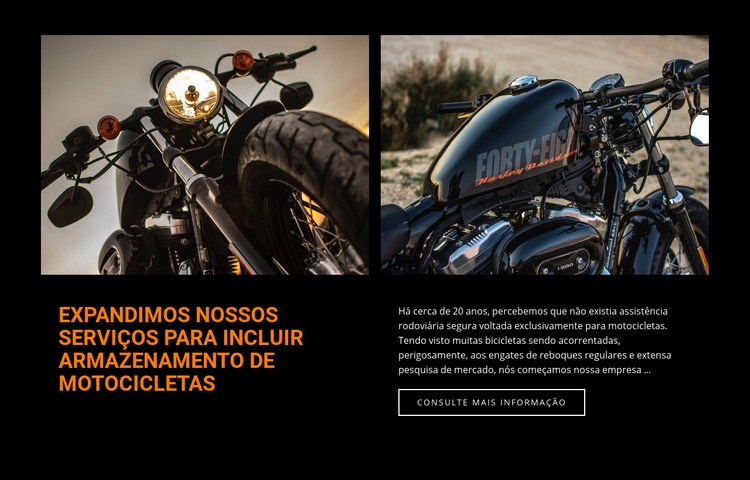 Serviços de conserto de motocicletas Design do site
