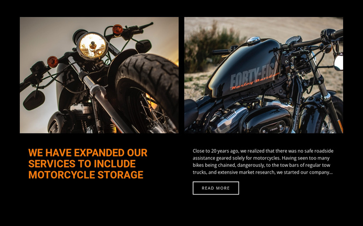 Reparatie van motorfietsen Website ontwerp