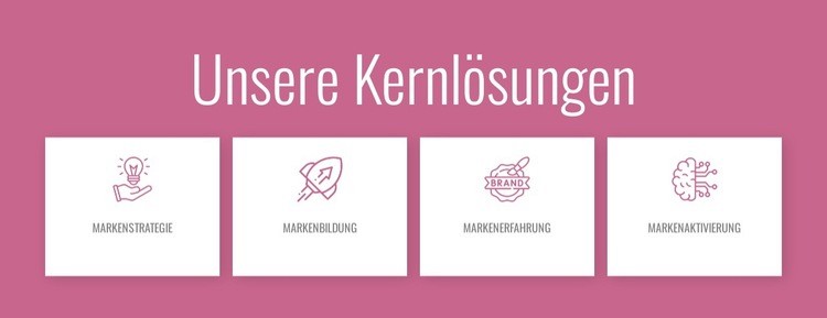 Unsere Kernlösungen HTML Website Builder