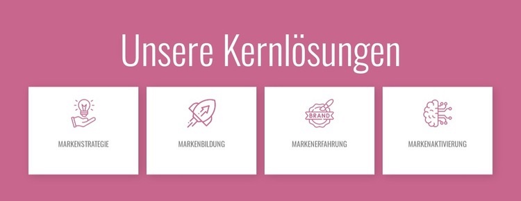 Unsere Kernlösungen Vorlage