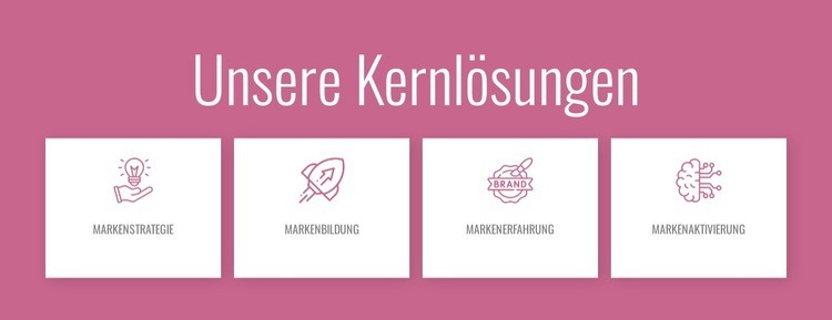 Unsere Kernlösungen Website Builder-Vorlagen