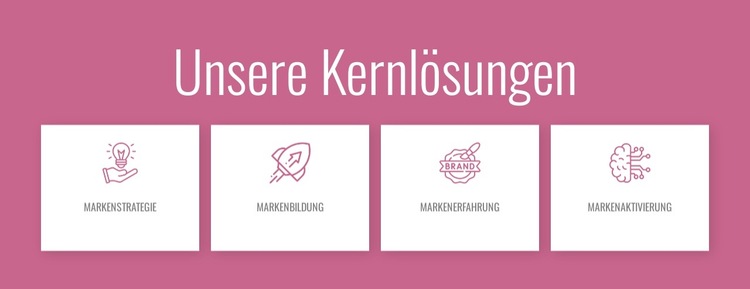 Unsere Kernlösungen Website-Vorlage