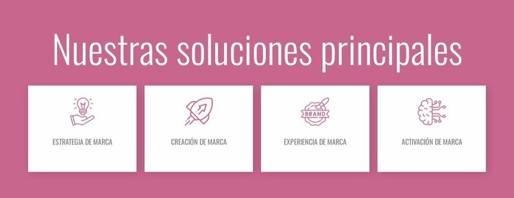 Nuestras soluciones principales Diseño de páginas web