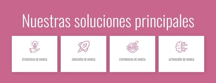 Nuestras soluciones principales Plantilla HTML5