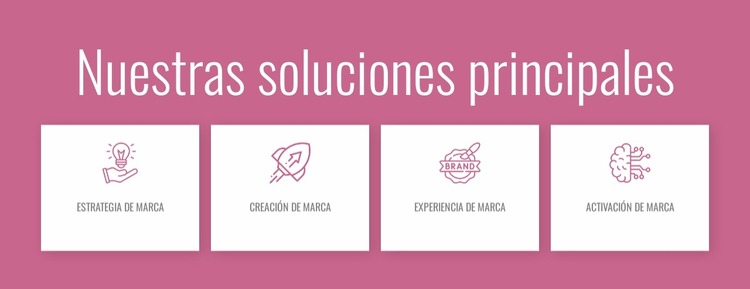 Nuestras soluciones principales Plantilla Joomla