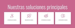 Nuestras Soluciones Principales - Plantilla De Página Web