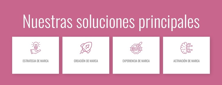 Nuestras soluciones principales Tema de WordPress