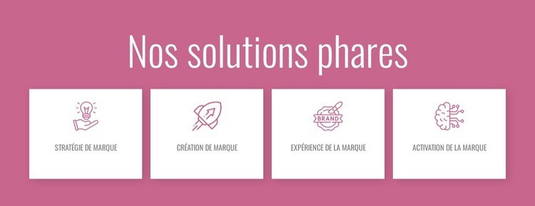 Nos solutions phares Conception de site Web