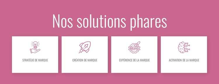 Nos solutions phares Modèle CSS