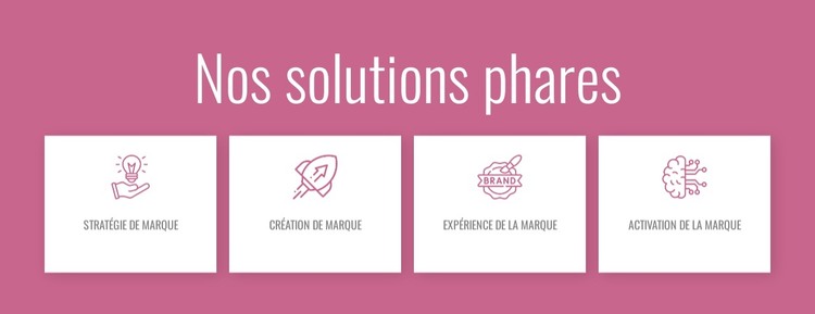 Nos solutions phares Modèle HTML