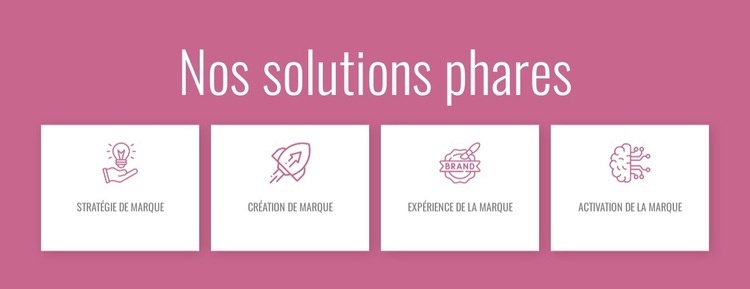 Nos solutions phares Modèle