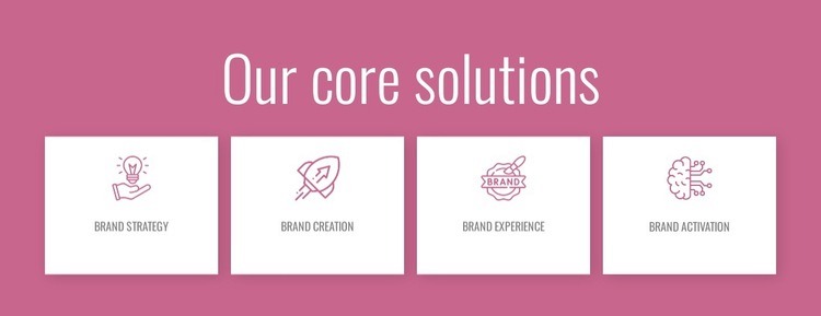 Our core solutions Homepage Design