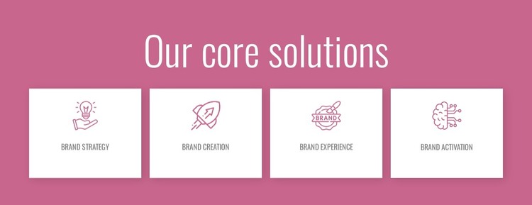 Our core solutions HTML Template
