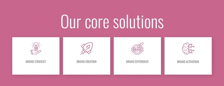 Our core solutions HTML5 Template