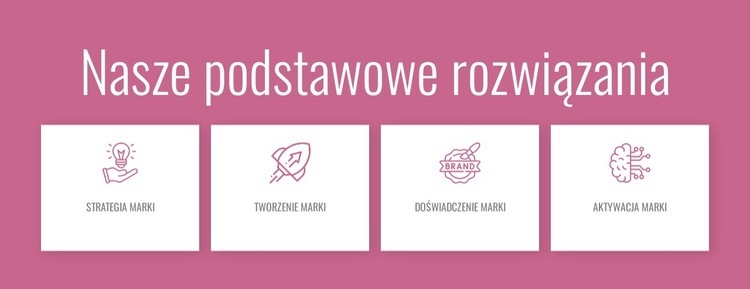 Nasze podstawowe rozwiązania Szablony do tworzenia witryn internetowych