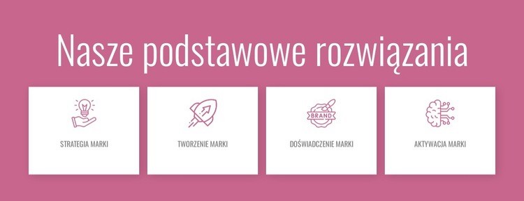 Nasze podstawowe rozwiązania Makieta strony internetowej