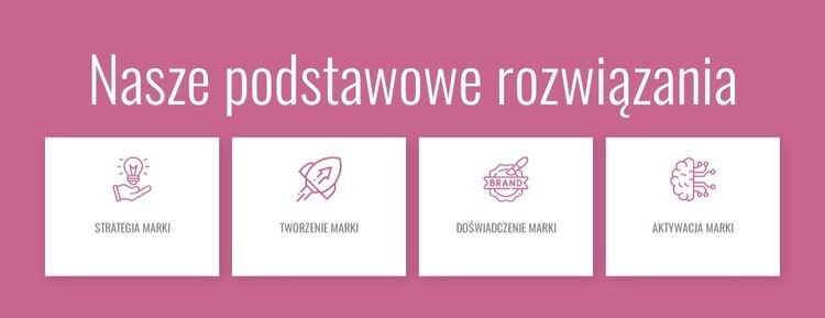 Nasze podstawowe rozwiązania Projekt strony internetowej