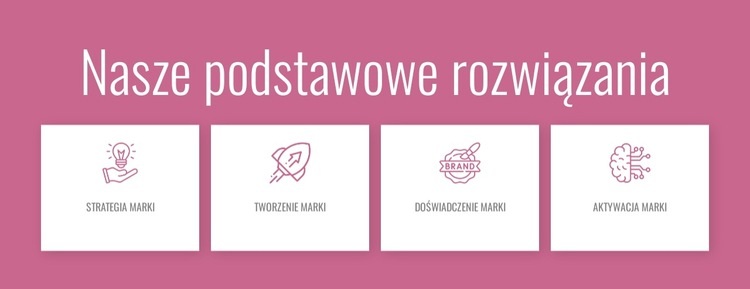 Nasze podstawowe rozwiązania Szablon jednej strony