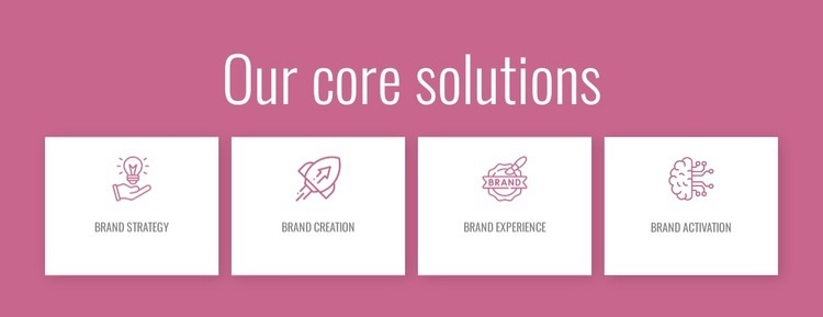 Our core solutions Squarespace Template Alternative