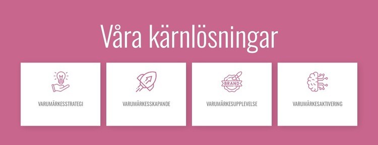 Våra kärnlösningar CSS -mall