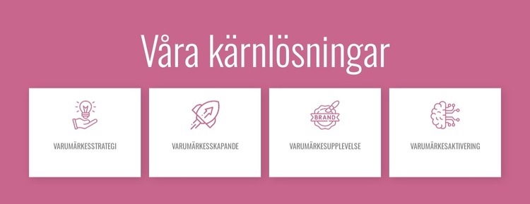 Våra kärnlösningar HTML-mall