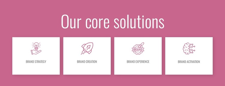 Our core solutions Template