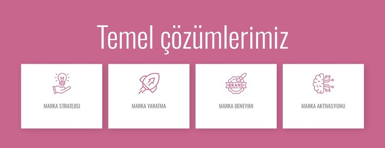 Temel çözümlerimiz HTML Şablonu