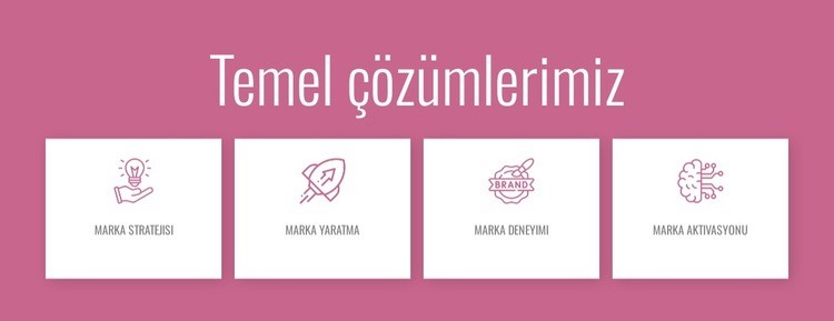 Temel çözümlerimiz Html Web Sitesi Oluşturucu