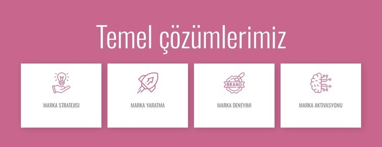 Temel çözümlerimiz Şablon