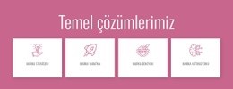 Temel Çözümlerimiz Bir Sayfa Şablonu