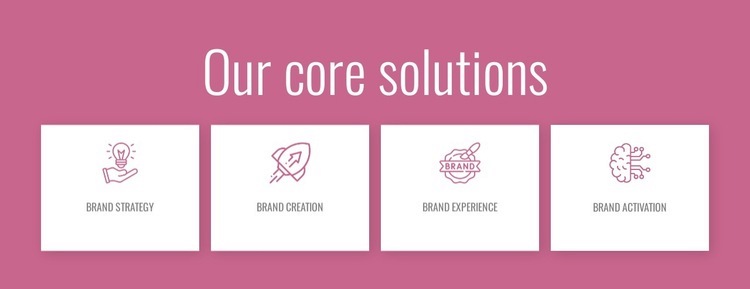 Our core solutions Web Page Design