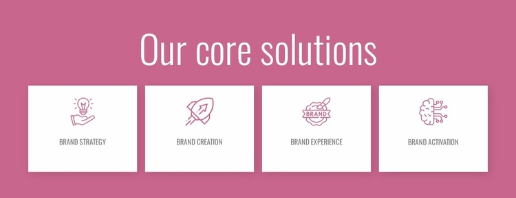 Our core solutions Website Template
